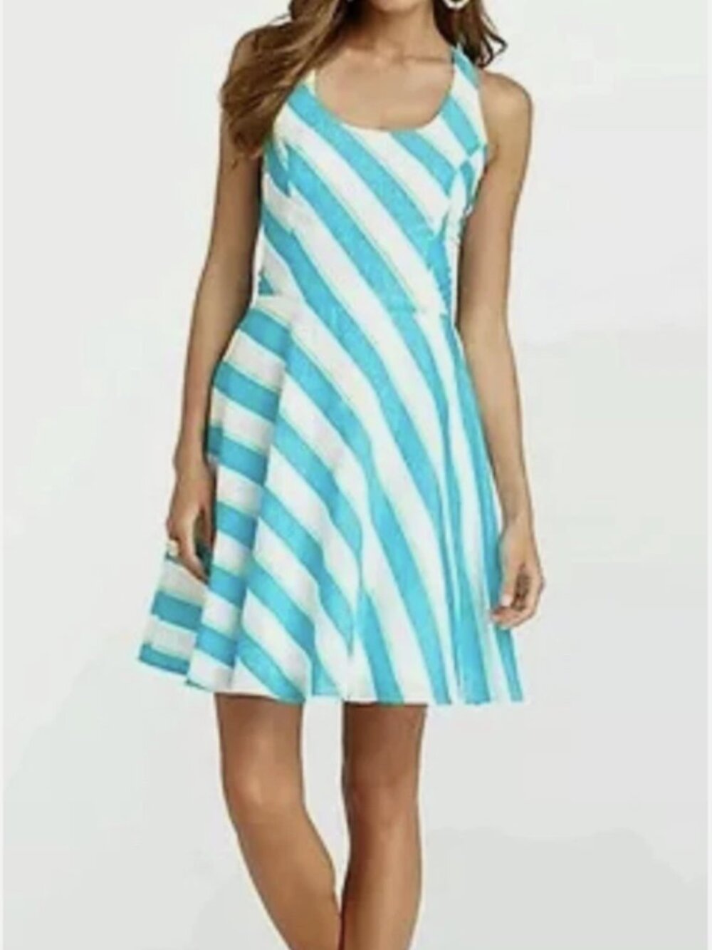 Lilly Pulitzer Zo Dress Turquoise Striped Dress Sz 2